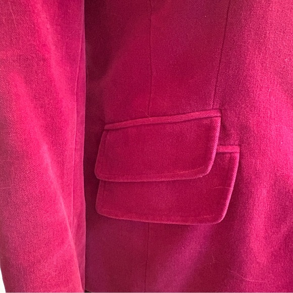 Ann Taylor Petites Fuschia Pink Lined Velvet Jacket 2004, Womens size 4P petite - Picture 11 of 16